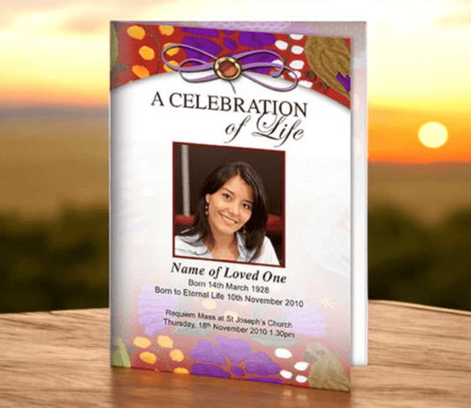 Colorful Funeral Program Template: Adding Vibrancy to a Celebration of Life - The Funeral Program Site