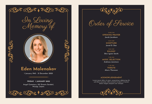 Crafting A Professionally Designed Funeral Program - The Funeral Program Site