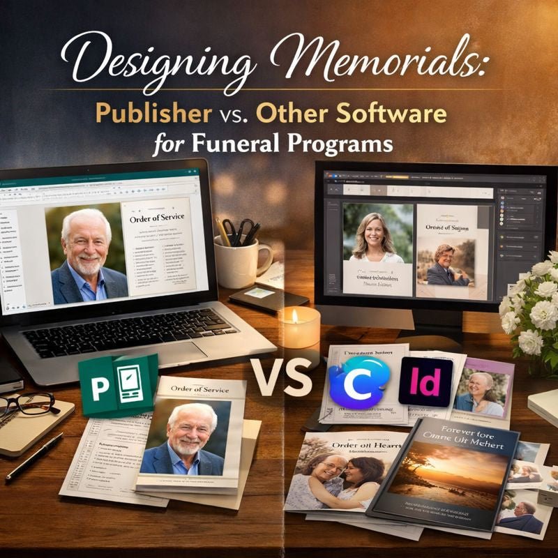 Site Program Designing Memorials: Publisher vs. Other Software for Funeral Programs ...