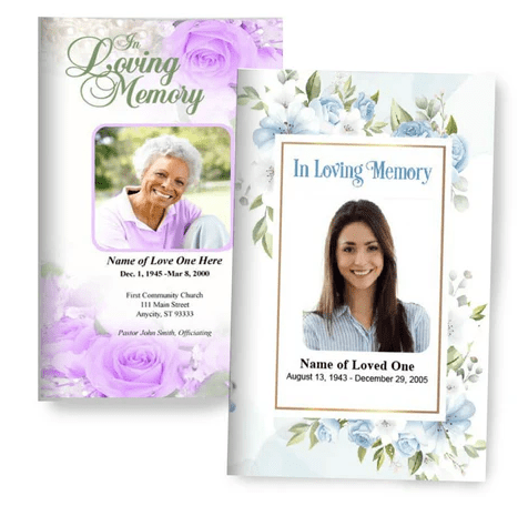 Funeral Desing Program Flowers Exploring Floral Funeral Program Designs – The Funeral Program Site