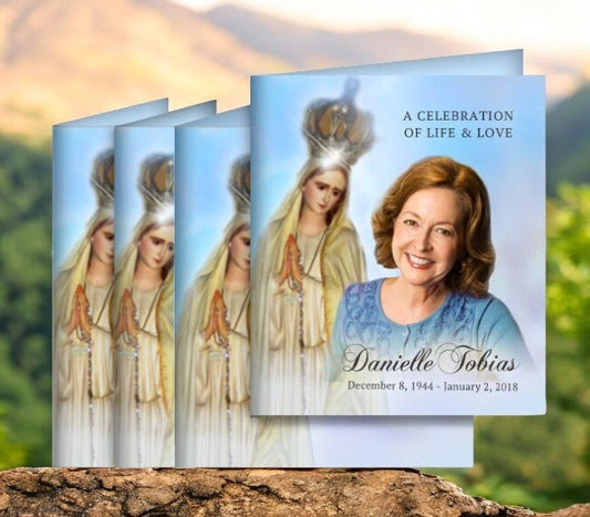 Folded Card Funeral Program Template - The Funeral Program Site