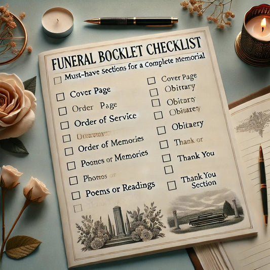 Funeral Booklet Checklist: Must-Have Sections for a Complete Memorial - The Funeral Program Site