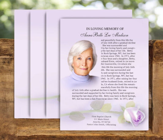 Funeral Flyers Printing with The Funeral Program Site - The Funeral Program Site