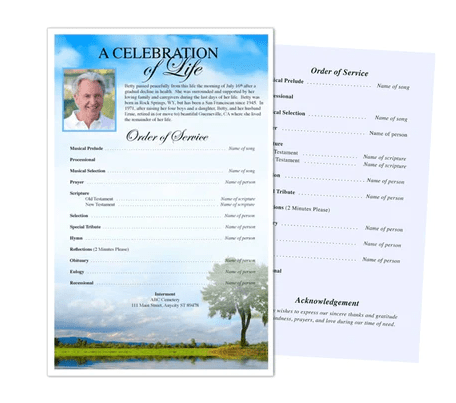 Funeral Flyers Provide Personalized Tributes for Departed Loved Ones - The Funeral Program Site