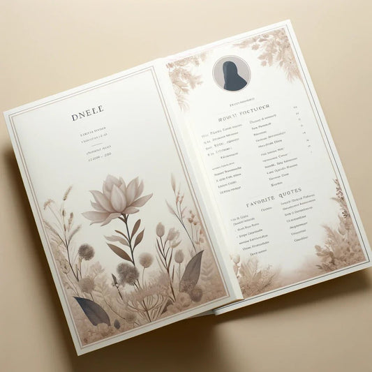 Funeral Folders by Funeral Program Site: Elegant, Informative, and Heartfelt - The Funeral Program Site