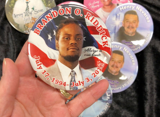 Funeral Program Site Memorial Buttons - The Funeral Program Site
