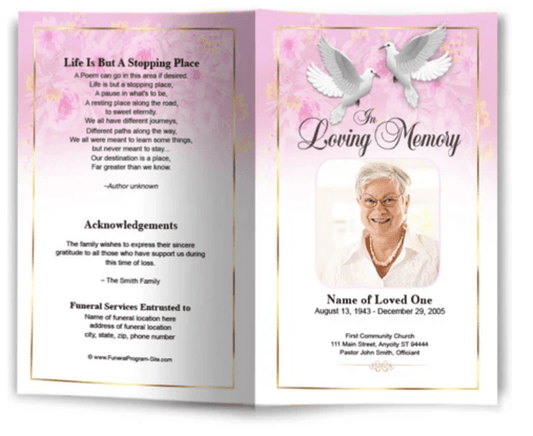 Funeral Program Template PSD - The Funeral Program Site