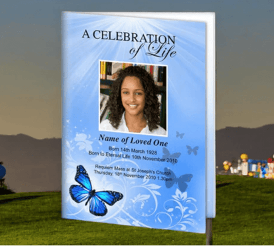 Funeral Program Template with Butterflies: A Symbol of Transformation and Hope - The Funeral Program Site