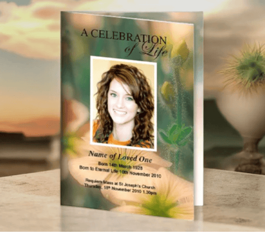 Funeral Program Template with Floral Design: A Timeless and Elegant Tribute - The Funeral Program Site