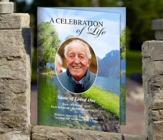 Gatefold Funeral Program Template - The Funeral Program Site