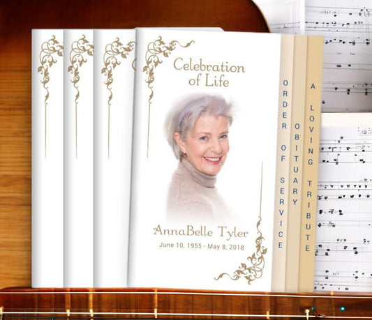 Graduated Funeral Program Templates: Elegant Tabbed Designs from The Funeral Program Site - The Funeral Program Site