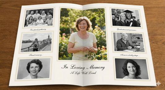 Personalizing Photo Layouts for Meaningful Funeral Program Tributes