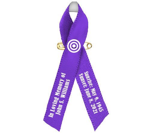Hodgkin's Lymphoma Cancer Ribbon: Violet for Awareness, Hope, and Support - The Funeral Program Site