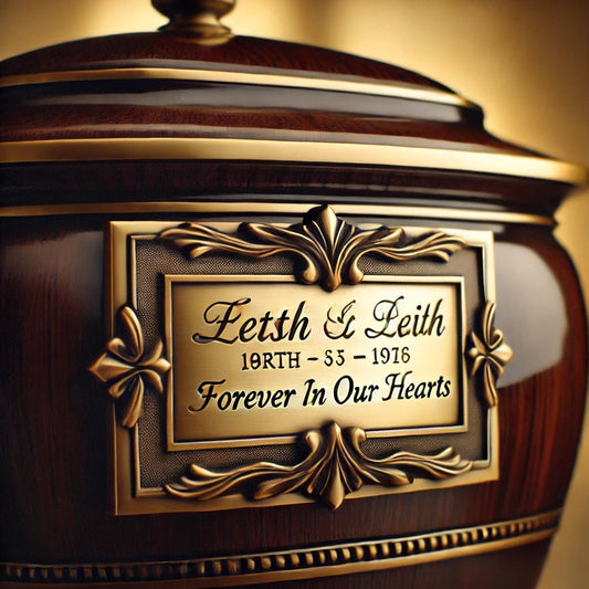 How to Choose the Perfect Personalized Urn Name Plate for Your Loved One - The Funeral Program Site