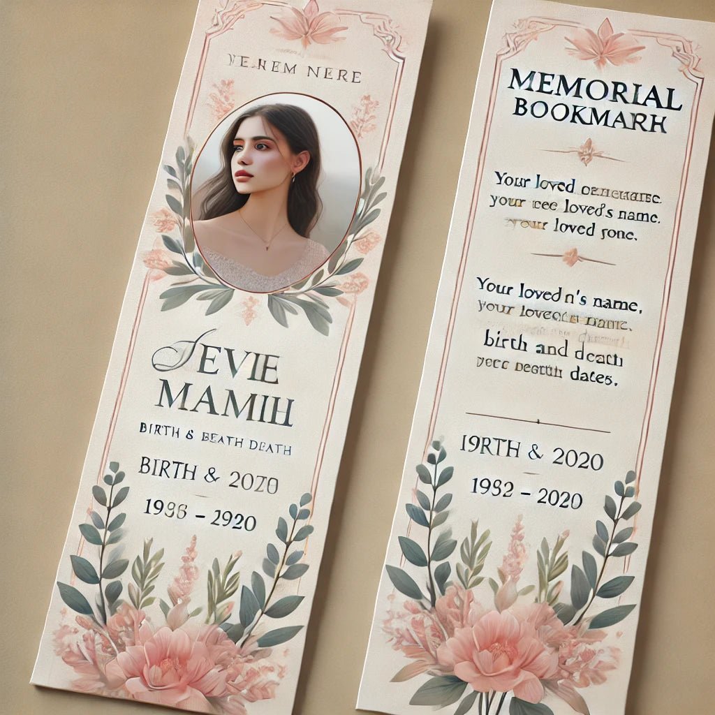 How to Choose the Right Memorial Bookmark Design – The Funeral Program Site