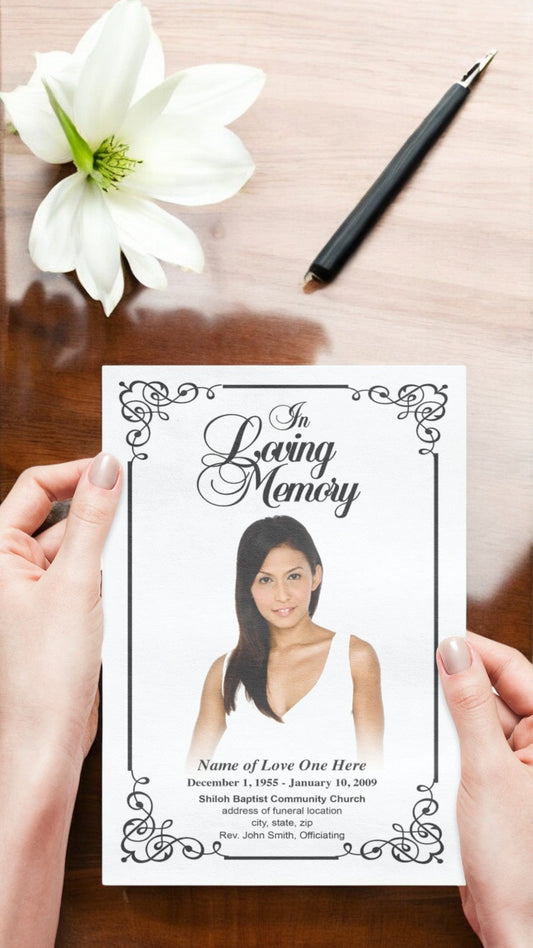 How to Insert a Photo in Google Slides into a Funeral Program Template - The Funeral Program Site