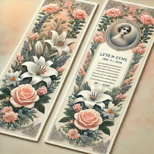 Incorporating Floral Designs in Memorial Bookmarks - The Funeral Program Site