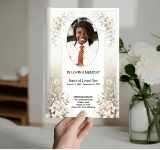 Instant Download Funeral Program Template - The Funeral Program Site