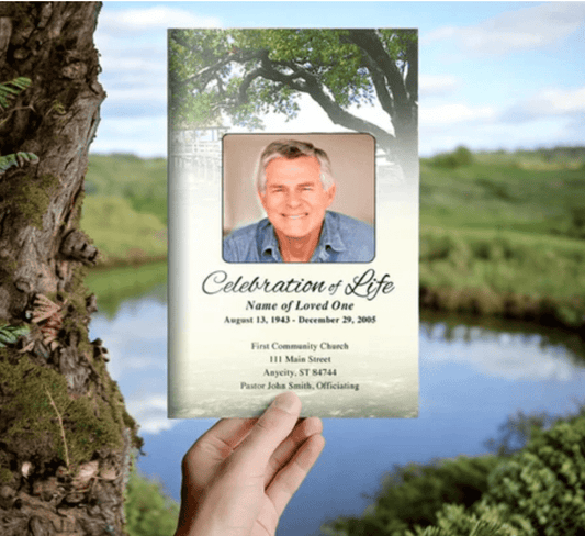 Landscape Funeral Program Template - The Funeral Program Site