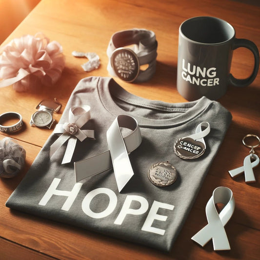 Lung Cancer Ribbon Merchandise: Spreading Awareness - The Funeral Program Site