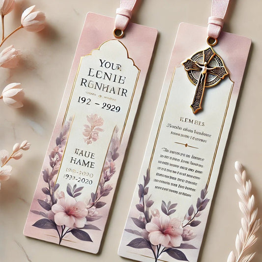 Memorial Bookmark Customization: Fonts, Colors, and Imagery - The Funeral Program Site