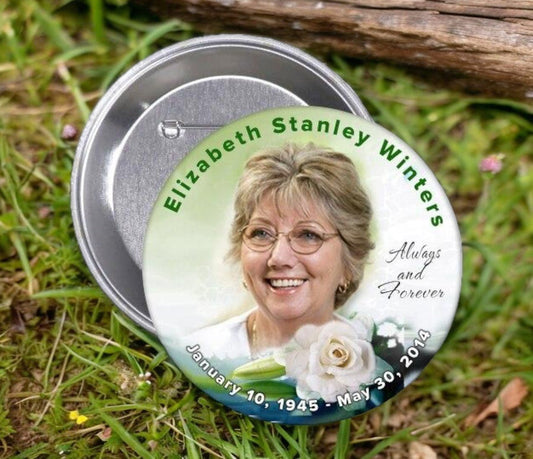 Memorial Buttons: A Thoughtful Tribute from the Funeral Program Site - The Funeral Program Site