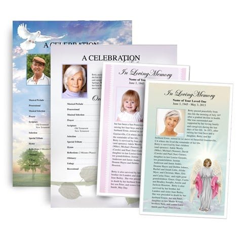Microsoft Publisher Funeral Program Templates - The Funeral Program Site