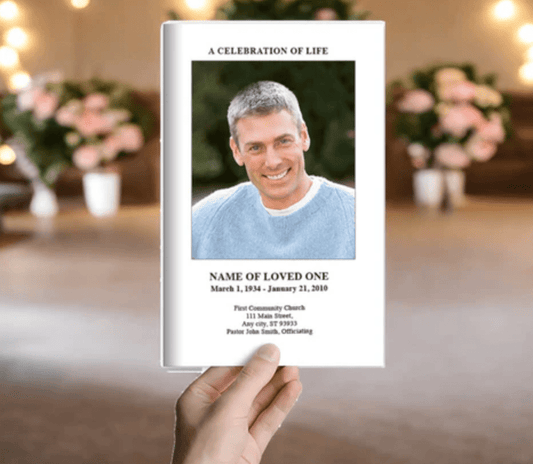 Minimalist Funeral Program Template - The Funeral Program Site