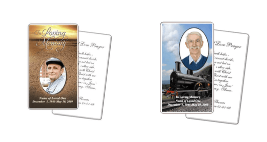Printable Funeral Prayer Cards In Loving Memory - The Funeral Program Site