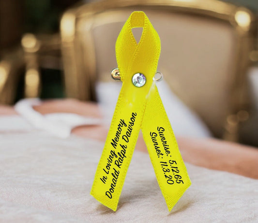 Sarcoma Cancer Ribbon Color: Yellow for Awareness, Strength, and Unity - The Funeral Program Site
