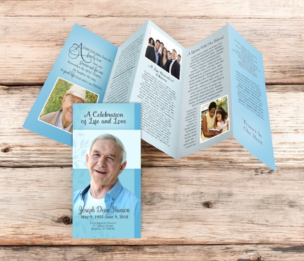 The 4-Page Funeral Program Template – The Funeral Program Site