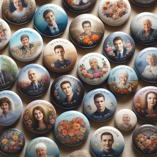 The Endearing Touch of Memorial Buttons - The Funeral Program Site