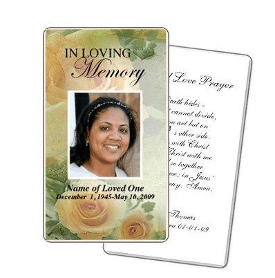 Understanding the Size of Funeral Prayer Cards - The Funeral Program Site