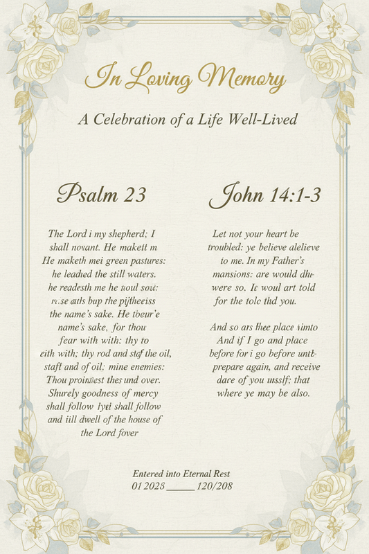 What Are Some Recommended Scripture Readings for a Funeral Program? - The Funeral Program Site