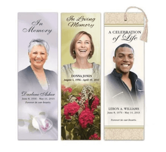 What Do You Put On A Funeral Memorial Bookmark? - The Funeral Program Site
