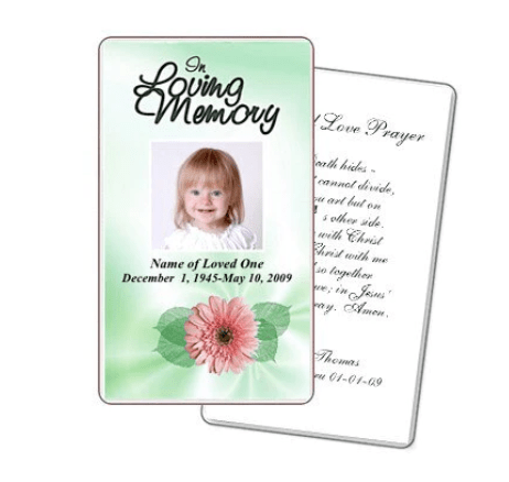 What Is A DIY Funeral Prayer Card? - The Funeral Program Site