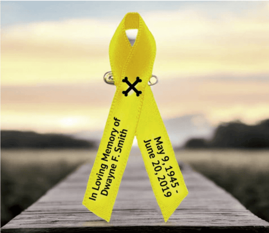 Yellow Ribbon Meaning - Bladder Cancer Awareness or Support for Troops - The Funeral Program Site