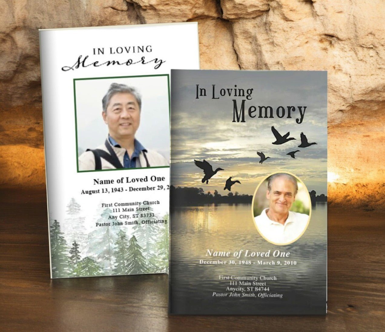 Funeral Program Background Designs Outdoor Landscapes - The Funeral ...