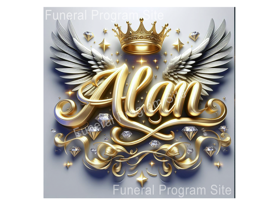 Alan 3D Word Art Name Design