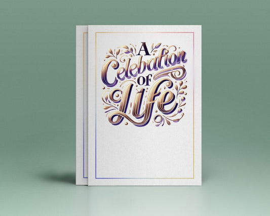 A Celebration of Life Funeral Program Title - The Funeral Program Site