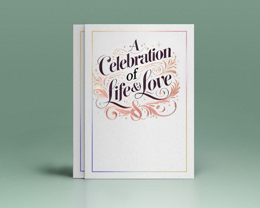 A Celebration of Life & Love Funeral Program Title - The Funeral Program Site
