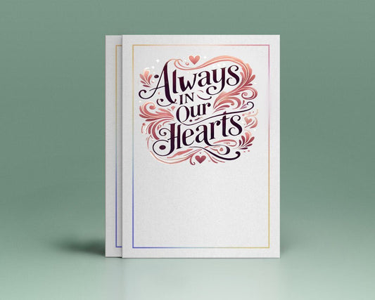 Always In Our Hearts Funeral Program Title - The Funeral Program Site