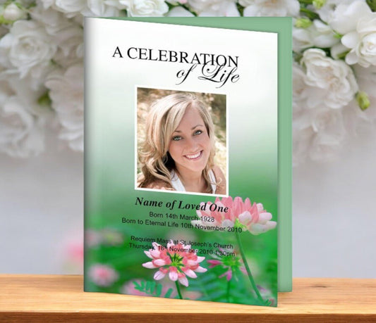 Ambrosia A4 Funeral Order of Service Template - The Funeral Program Site