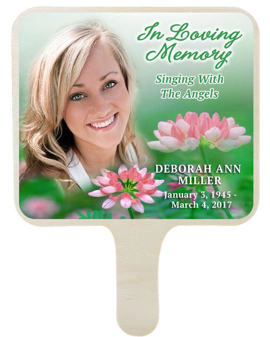Ambrosia All - In - One Memorial Hand Fan (Pack of 10) - The Funeral Program Site