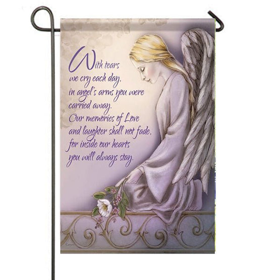 Angel Arms Garden or Cemetery Flag - The Funeral Program Site