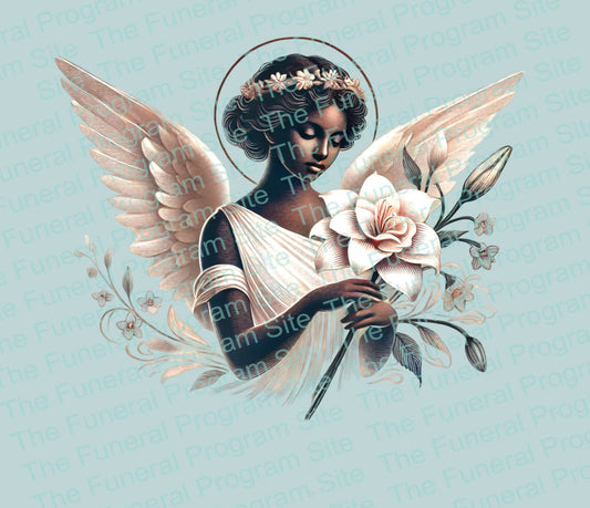 Angela Bouquet Funeral Clip Art - The Funeral Program Site