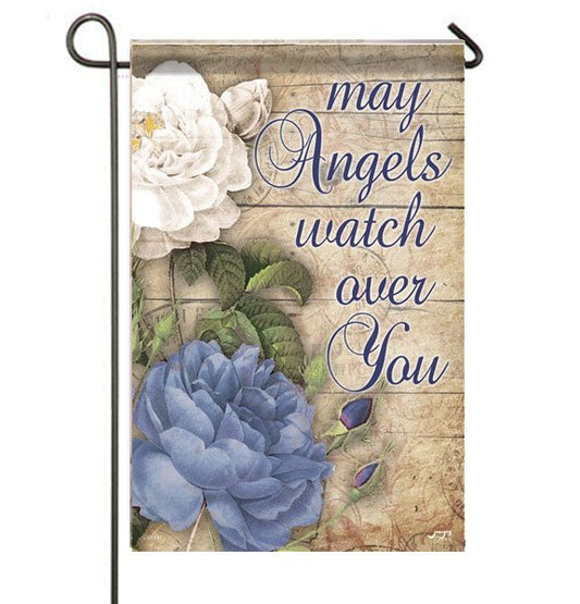 Angels Watch Over You Garden or Cemetery Flag - The Funeral Program Site
