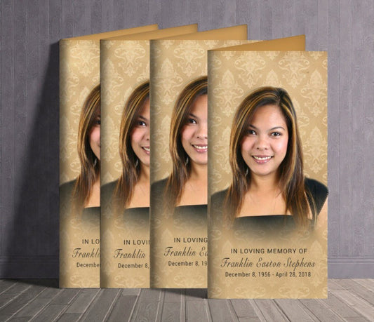 Annabelle Long Fold Program Design & Print (Pack of 50) - The Funeral Program Site