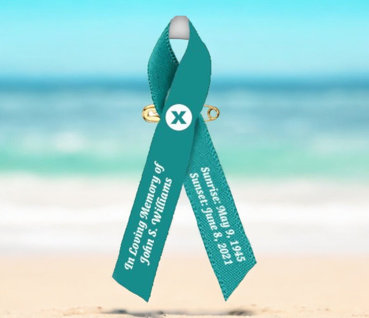 Anxiety Disorder Awareness Ribbon (Teal) - Pack of 10 - The Funeral ...