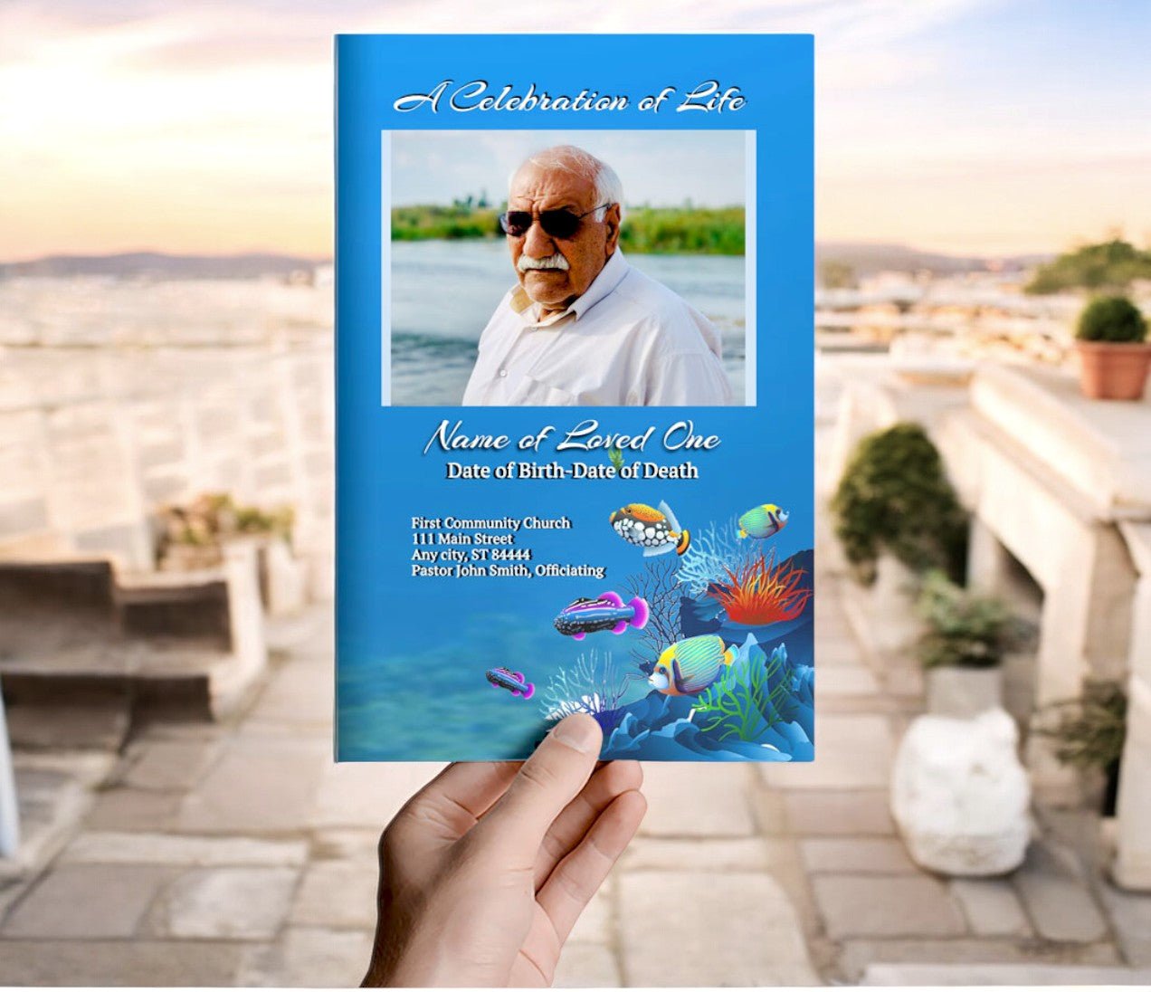 Fish Funeral Program Design Aquarium Online Funeral Program Template - The Funeral Program Site